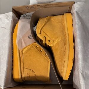 UGG Yellow Chukka Boots with Suede Finish